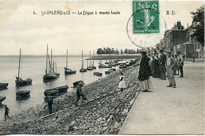 AK / SAINT VALERY SUR SUMME LA DEICH BEI HOHER FLUT