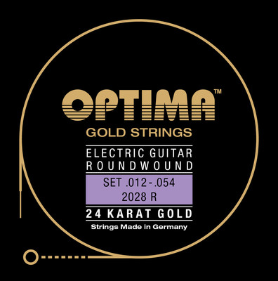 OPTIMA 24K GOLD STRINGS E-Gitarren Saiten SATZ, E-Guitar Strings SET, 2028