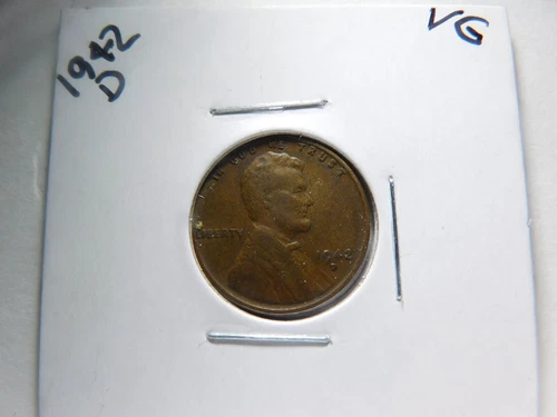 1942 D  Lincoln/Wheat Cent Penny - Good to/Very Good Circulated condition