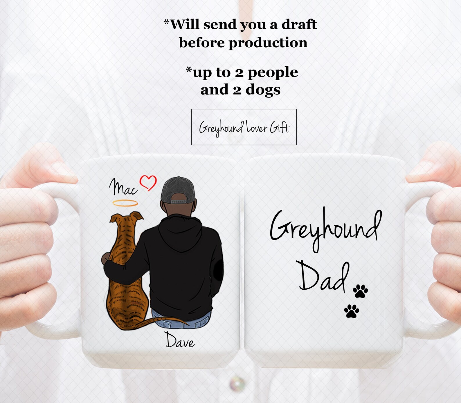 Custom Greyhound Mug Greyhound Dad Mug Greyhound Mom Mug Greyhound Lover Mug