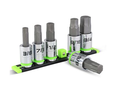 GRIPEDGE HEX Bit Socket Set | 6-PC - 1/2'' Drive SAE RPT Hex Driver Set | Siz...