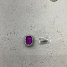 Purple Silver Gorgeous Circle Gem Shoe Charm NEW
