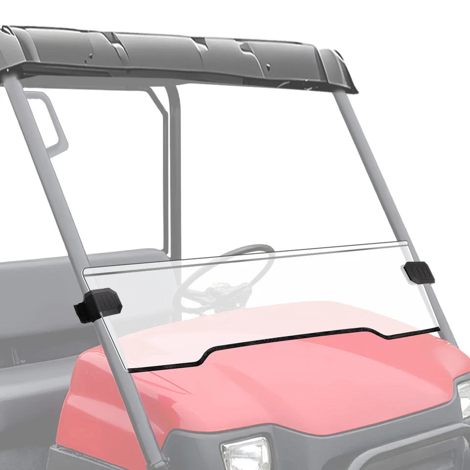 For Kawasaki Mule 3010 2003-2009 Front Folding Windshield Fold Up Window Clear - Image 4 of 4