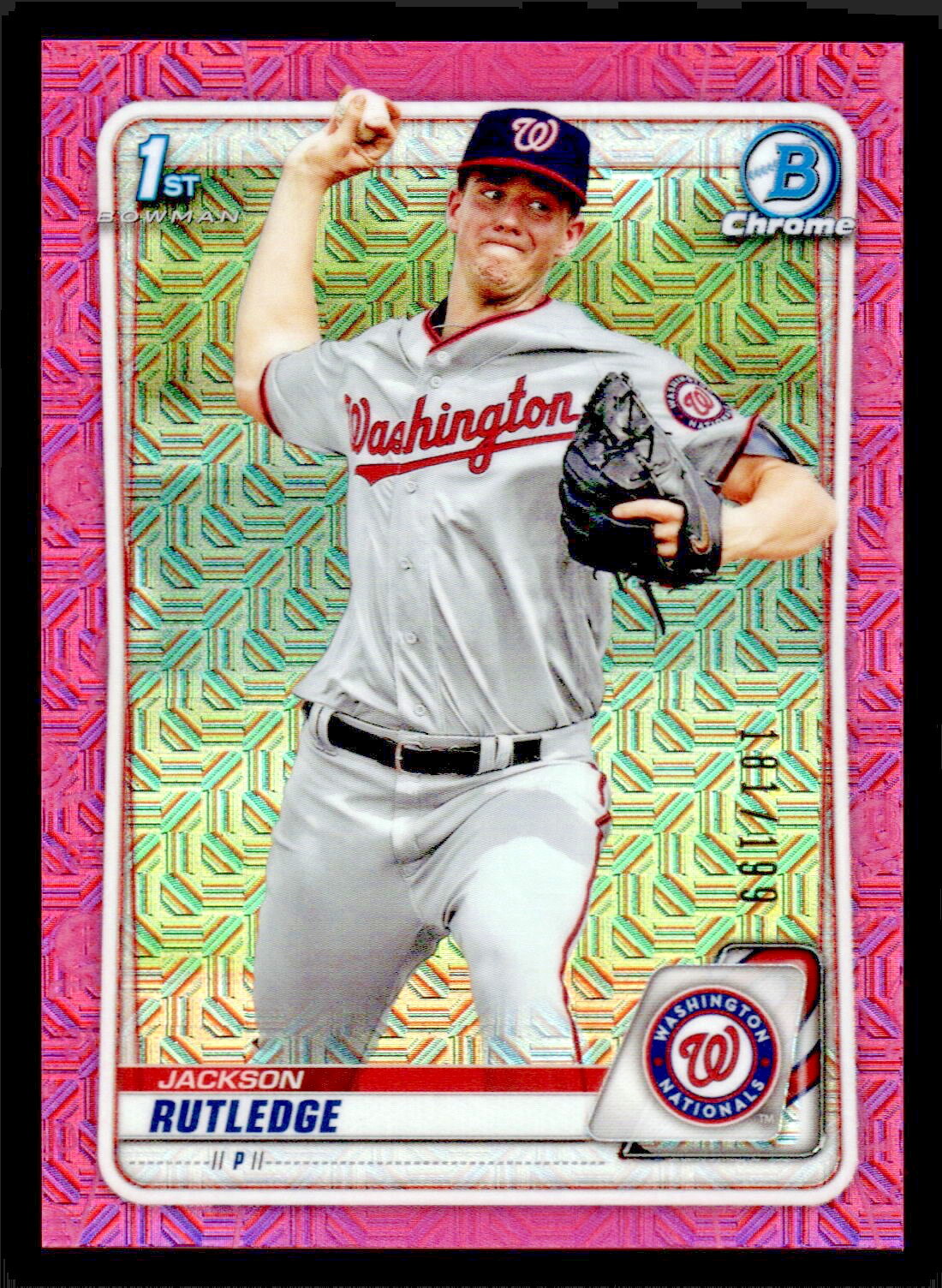 2020 Bowman Chrome Mega Box Jackson Rutledge Pink Mojo Refractor #BCP-91 -/199