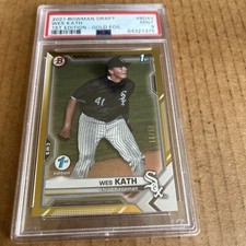 2021 Bowman Draft 1st Ed GOLD FOIL SP /50 PSA 9 Wes Kath 1st RC #BD43 Card (e7)