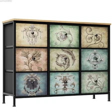 6-9 Drawers Chest of Storage Drawer Dresser Shelf Tower Bedroom Fabric Organizer