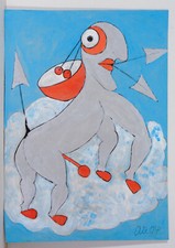 August Linder / tecnica mista / monogrammata / designata dal 2004 / verso / 185