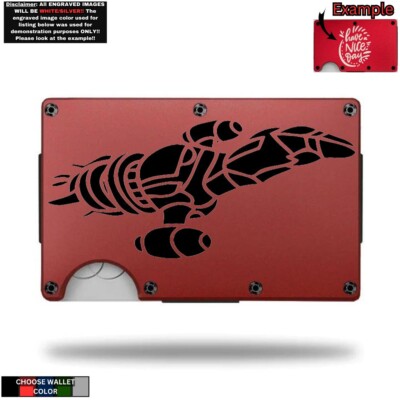 SERENITY Ship Firefly Laser Engraved Onto An Aluminum Wallet
