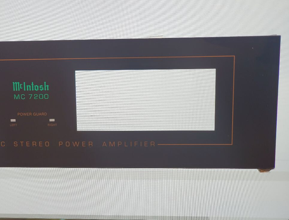 McIntosh MC7200 Wide Glass Faceplate | Original
