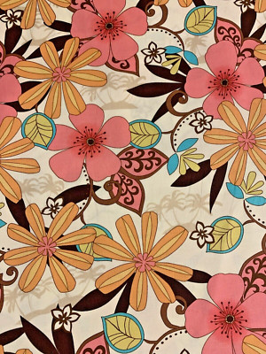 OOP Michael Miller ''Floral Charm'' Fabric Large Scale MCM Floral Design HTF 1+Yds