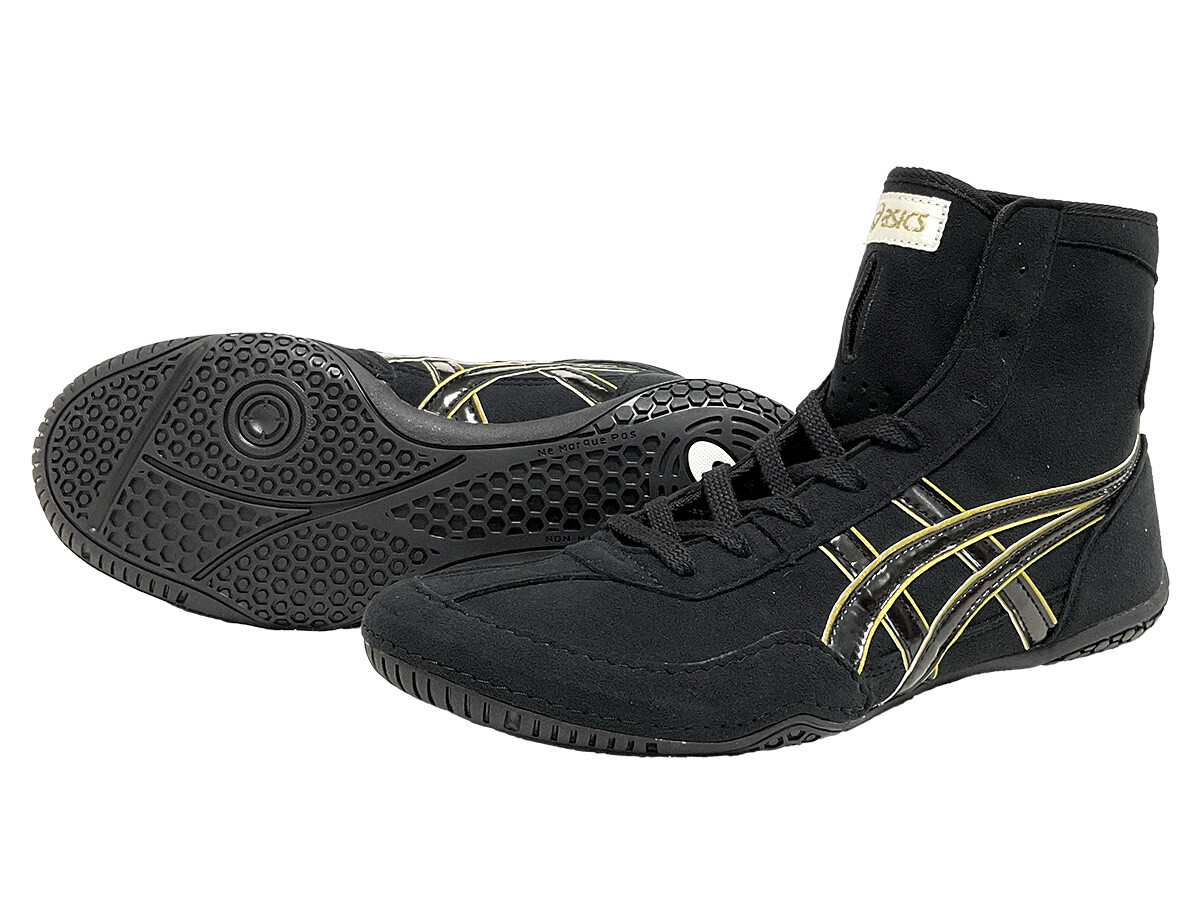 ASICS Wrestling Shoes 1083A001 EX-EO TWR900 Black x Black x Gold 