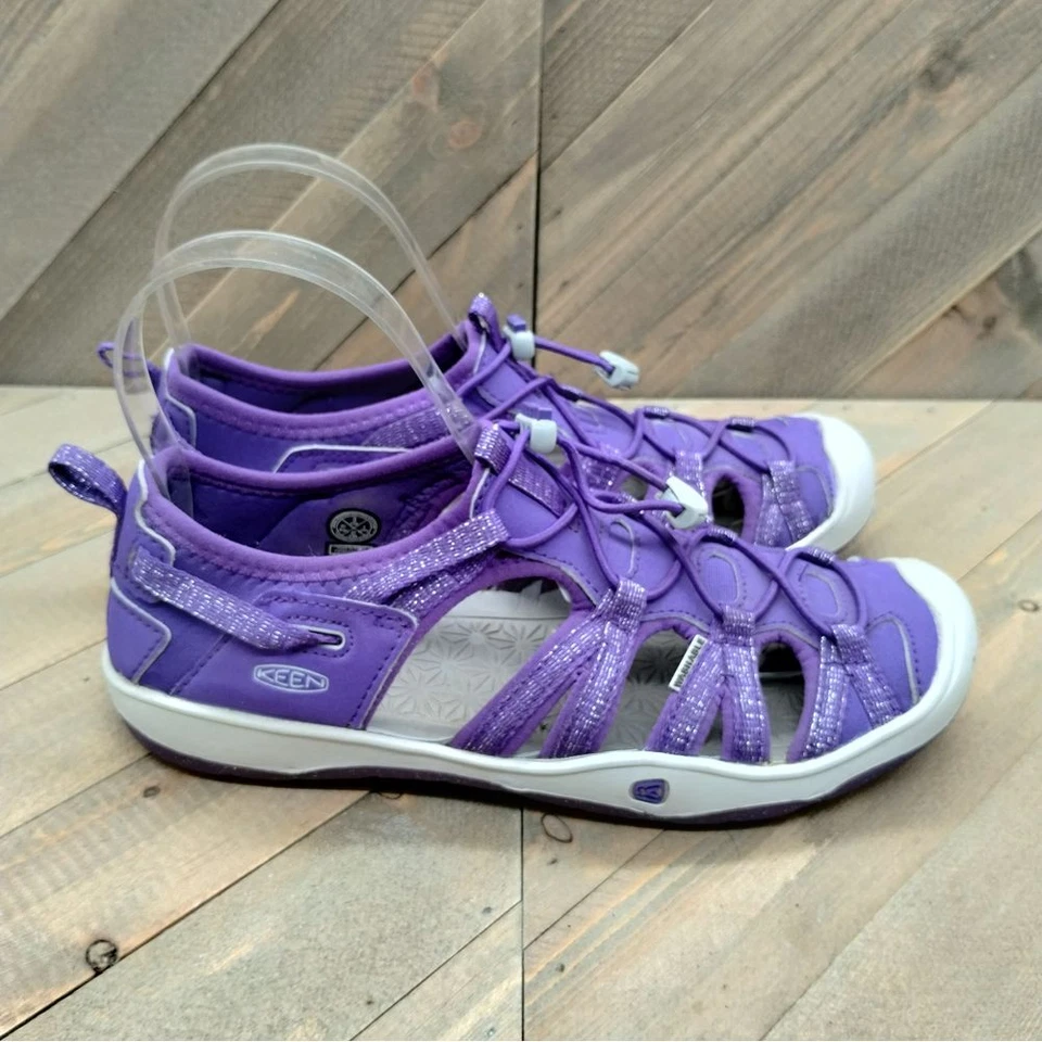 Sandalias Keen Moxie Punta Cerrada Exterior Niñas Talla 3 Púrpura Gris Senderismo Niños Grandes Foto 2 de 4