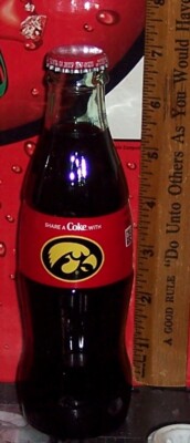 2019 SHARE A COKE WITH UNIVERSITY OF IOWA HAWKEYES 8 OUNCE COCA COLA BOTTLE  