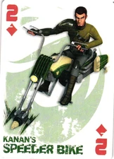 Kanan's Speeder Bike 2015 Star Wars Rebels Playing Card from the Animated Series