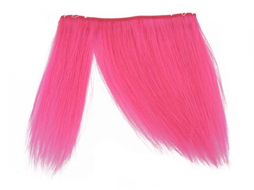 Clip In On 100% Human Hair Straight Fringe Bangs 8"" 20cm Neon Pink