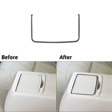 Carbon Fiber Rear Center Cupholder Strip Cover Trim For Hyundai Azera 2006-2011