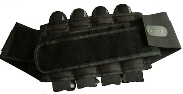 Pack Battle Paintball Den-Ops 4+1 Desert Camo - Ceinture Porte-Pots (Sans Bouteille)
