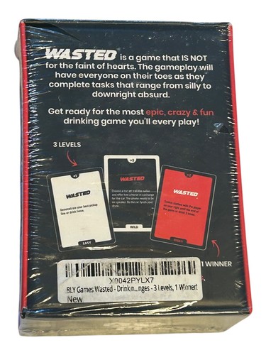 BLY Games Wasted - Drinking Card Game for Adults - 3 Levels - 1 Winner! - Picture 2 of 6
