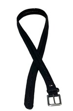 Tommy Hilfiger Belt Men's Size 40/100 Black Woven Bonded Leather 1.25" Wide