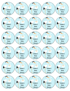 personalised baby shower cupcake toppers