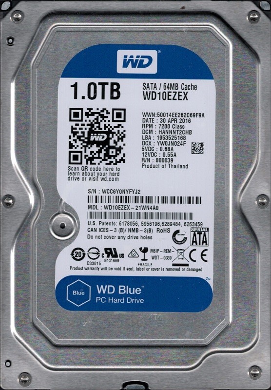 Western Digital WD10EZEX-21WN4A0 1TB DCM: HANNNT2CHB | eBay