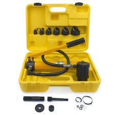 Hydraulic Hole Punch Knockout Set 6 Dies Hand Pump 16 - 51mm, 5/8" - 2 1/64" 8T