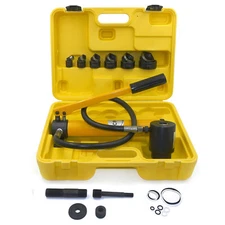 Hydraulic Hole Punch Knockout Set 6 Dies Hand Pump(16 - 51mm, 5/8" - 2 1/64") 8T
