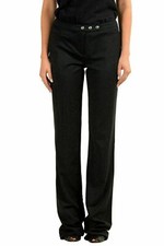 Gianni Versace "Couture" Women's Wool Black Casual Pants US 4 IT 40