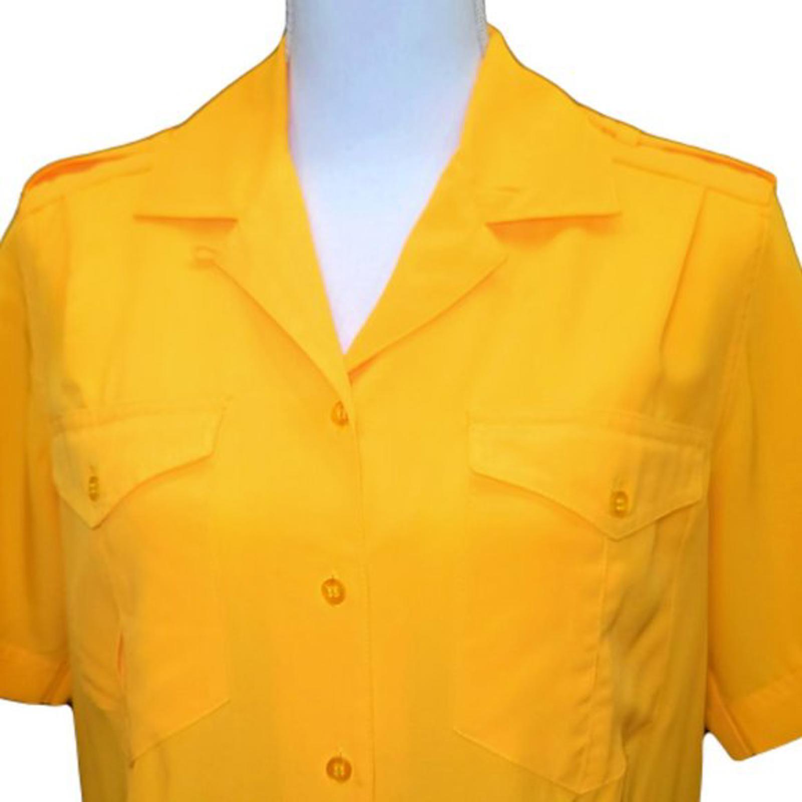 SAINT LAURENT Camicia blusa abito Yves St Clair vintage plissettato pilota nautico bottoni M 8