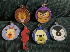 Estee Lauder Animal Charm Bag Zipper Pull Key Faux Leather Clip on Cute New