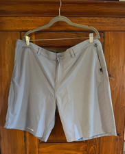 Quicksilver Amphibian Hybrid Shorts Gray Mens 38 4-way Stretch Chino Quick Dry