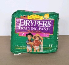 Vintage 1997 NEW Drypers Sz 2 Diapers 13 Pack Sesame Street Print Plastic Tabs