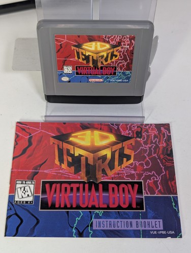 1996 Nintendo Virtual Boy 3D Tetris with Manual Tested Working Video Game