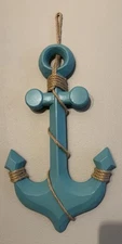  Ships Anchor  Wall Decor. Wooden With Nautical Rope 