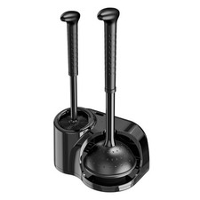 Toilet Brush and Plunger Set: 2-in-1 Heavy Duty Toilet Plunger and Bowl Brush...