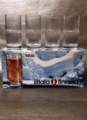 Tapio Wirkkala Iittala Finland - 4er Set Box ''Niva'' Design High Ball Gläser