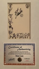 Marvel Comics Group Stationary Page Signed by Stan Lee with COA! Captain America