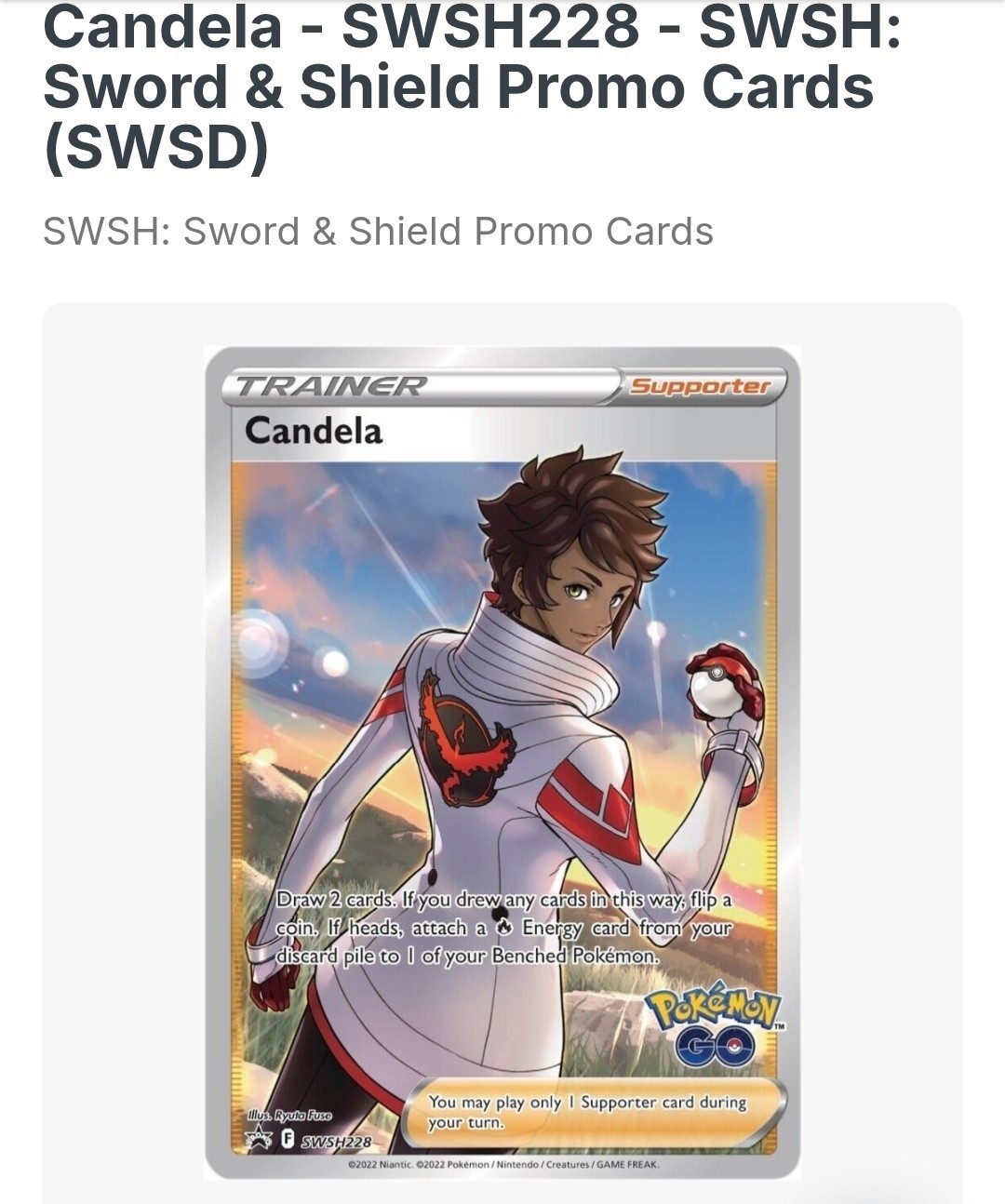 Candela SWSH228 SWSH: Sword & Shield Promo Cards Holo