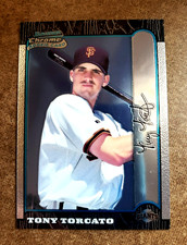1999 Bowman CHROME TONY TORCATO MLB Baseball ROOKIE RC Card #127 SAN FRAN GIANTS. rookie card picture