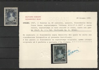 ESPAÑA 1927 MNH CON CERTIFICADO 13595
