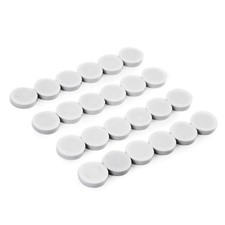 Fridge Magnets 24 Round White Button Shaped Magnetic Discs Bullseye Office Small