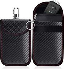 2x Autoschlüssel Keyless Go Schutz RFID Auto Schlüssel Blocker Etui Hülle Tasche