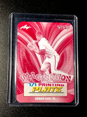 Bobby Witt Jr 1/1 Dream 2024 Leaf Vivid Baseball Superstar Rare 1 of 1 SP Plate