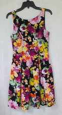 The Limited Women's Size 6 Floral Sleeveless Dress Knee Length Lined Back Zip