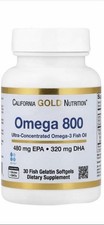 California Gold Nutrition Omega 800 Ultra?Concentrated Omega?3 Fish Oil