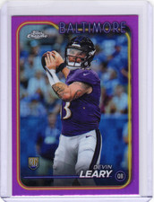 2024 Topps Chrome Rookie Card RC Devin Leary 248 Pink Refractor Ravens NFL. rookie card picture