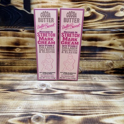 SET of 2- Butter Sweet Cocoa Butter Stretch Mark Cream w/ Vitamin E Collagen
