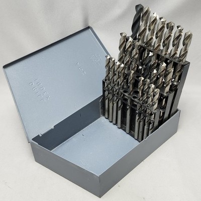 Huot A Z Drill Index 23 pc Set .234 .413 Fractional Bits Metal Case USA