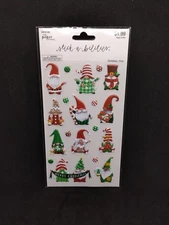 The Paper Studio~Stickabilities Puffy CHRISTMAS GNOMES stickers Scrapbooking 