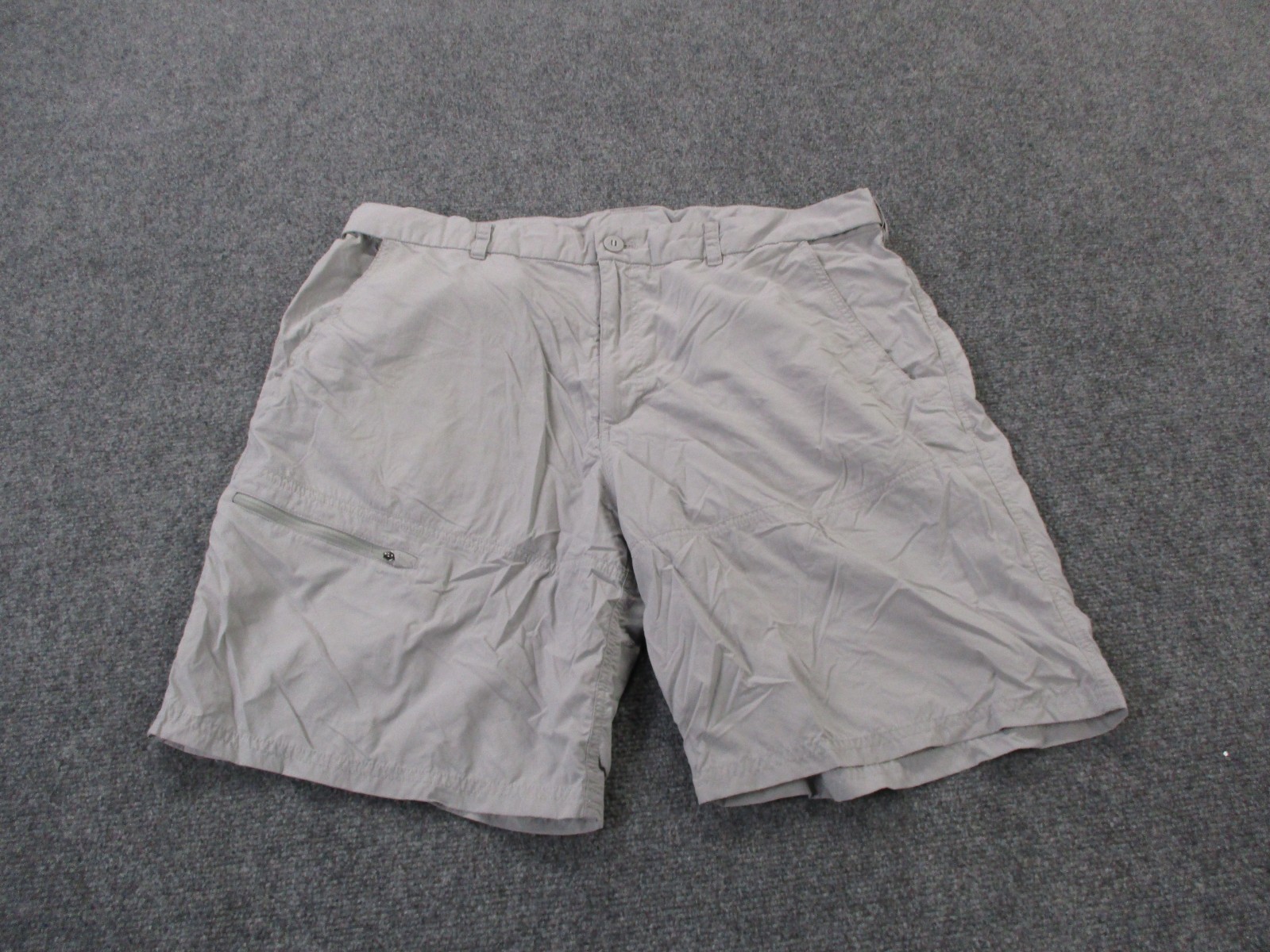 Patagonia Shorts Mens XL Gray Nylon Quandary Beach Logo Casual